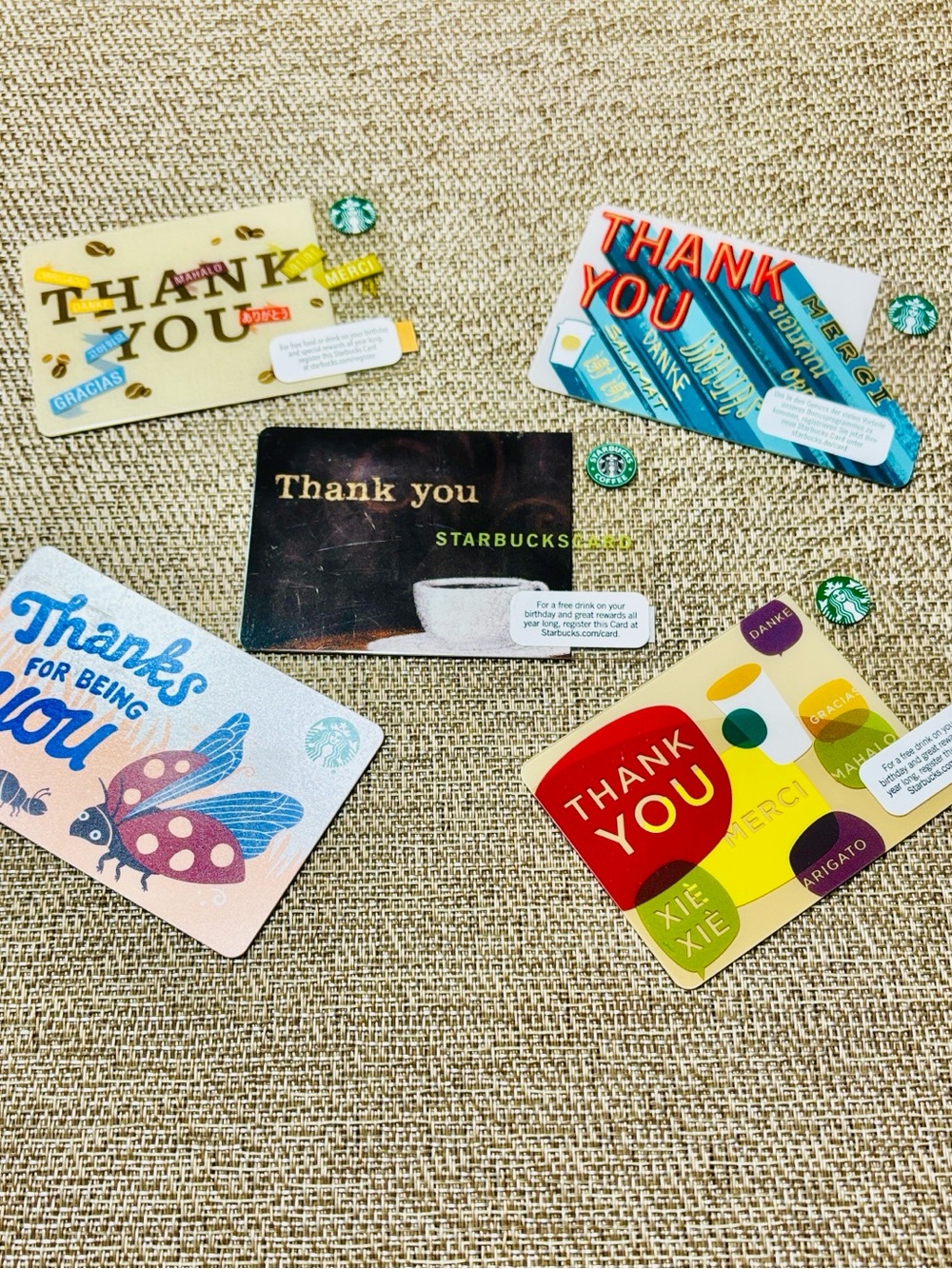 STARBUCKS Thank You Gift Cards 🐞💚☕️🩵
